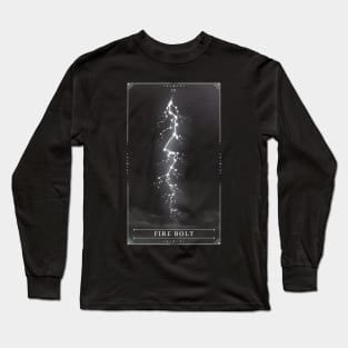 Fire Bolt Dnd Tarot Card Dungeons and Dragons 5e Long Sleeve T-Shirt